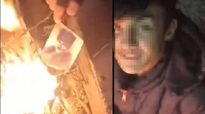 Atatürkün fotosunu yandıran şagirdlər həbs edildi
