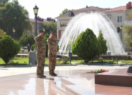 Hərbi prokuror Naxçıvanda hərbçilərlə görüşdü - FOTOLAR