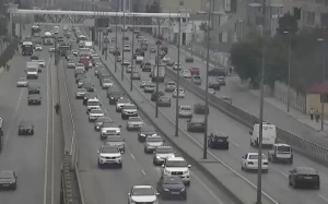 Bakıda bu yollarda tıxac var - SİYAHI