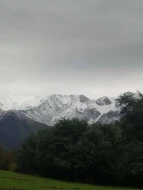 Qaxda dağlıq ərazilərə qar yağıb - FOTO