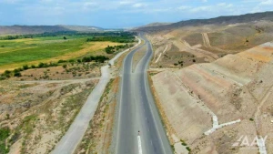Xudafərin-Qubadlı-Laçın avtomobil yolunun tikintisi sürətlə davam etdirilir - FOTOLAR