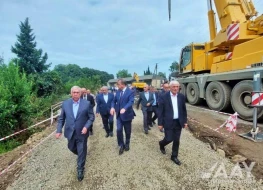 Saleh Məmmədov Astarada sel sularının zərər vurduğu yol və körpülərə baxış keçirdi - FOTO