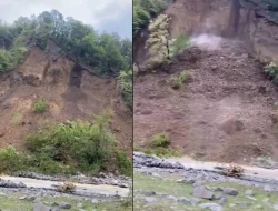 Zaqatalada dağ uçdu - VİDEO