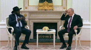 Cənubi Sudanın prezidenti yenə gündəmdə - Putinlə görüşü zamanı... (VİDEO)