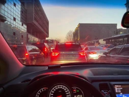 Binəqədi şosesində həyat \"dondu\"
