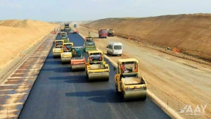 Ağdam-Füzuli avtomobil yolunun inşası sürətlə davam edir - FOTOLAR