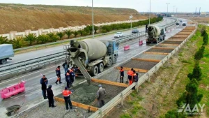 Zığ-Hava limanı avtomobil yolunda təmir-bərpa işləri aparılır - FOTO