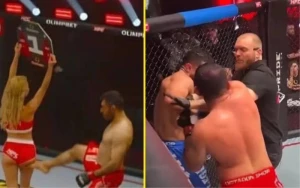 Rinq qızını təpikləyən iranlı döyüşçüyə ömürlük qadağa - VİDEO