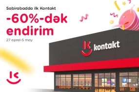 Sabirabadda ilk “Kontakt” mağazasının açılışında sevinc dolu anlar - 60%-DƏK ENDİRİMLƏR
