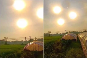 Çində eyni anda 3 Günəş parıldadı - Çinlilər heyrətə düşdülər