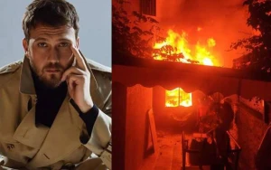 Məhşur türk aktyorunun villasında yanğın - FOTO