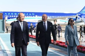 İlham Əliyev Özbəkistana dövlət səfərinə gedib 