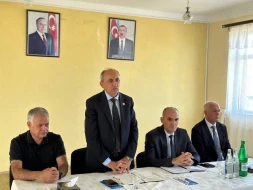 Deputatlığa namizəd Əziz Ələkbərli seçicilərlə görüşlərini davam etdirir - FOTOLAR