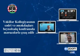 Vəkillər Kollegiyasının sədri və əməkdaşları beynəlxalq konfransda çıxış edib - FOTOLAR