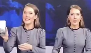 Efirdə olduğunu unudan xəbər aparıcısının çətin anları - VİDEO