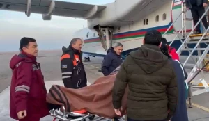 Qəza səbəbindən xəsarət alanlar FHN təyyarəsi ilə Bakıya yola düşdü 