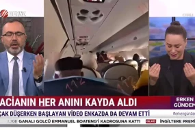 Türk aparıcı təyyarə qəzasının bu görüntülərini görüb ağladı - VİDEO