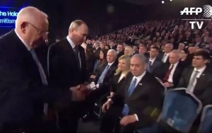 Putindən Netanyahuya hörmətsizlik, əlini sıxmadı - VİDEO