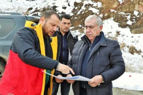 Saleh Məmmədov icra edilən yol layihələrinə baxış keçirdi - VİDEO