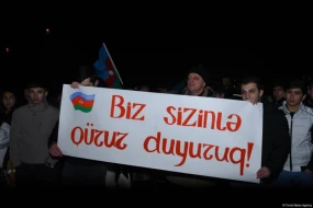 Bakı küçələrində Prezident İlham Əliyevin qələbəsi qeyd olunur - FOTOLAR/VİDEO