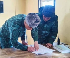 DSX hərbçiləri də səsvermədə iştirak etdi - FOTO