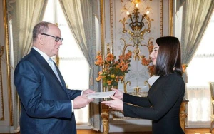 Leyla Abdullayeva etimadnaməsini Monako Şahzadəsinə təqdim etdi - FOTO