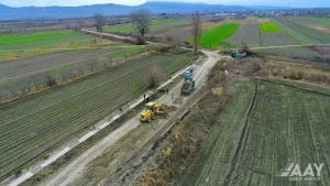 Şabranda 11.5 km uzunluğa malik avtomobil yollarının əsaslı təmirinə başlanıldı - VİDEO