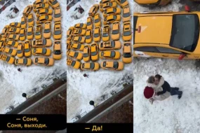 Rusiyalı taksi sürücüsündən Sevgililər Günündə maraqlı evlilik təklifi: 30 avtomobil gətirdi… - VİDEO