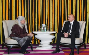 Prezident Münxendə “The Rockefeller Foundation”ın baş vitse-prezidenti ilə görüşdü - FOTO