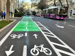 Velosiped zolaqlarına baryerlər quraşdırıldı - FOTO