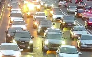 Bakının bir sıra yollarında tıxac var - SİYAHI