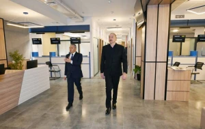 Prezident İlham Əliyev Şuşada Dövlət Xidmətləri Mərkəzinin açılışında iştirak edib 