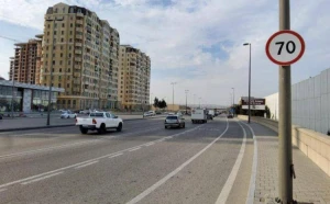 Bu yolda sürət həddi endirildi 