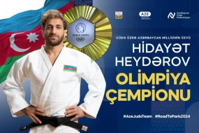 Hidayət Fransada fransız cüdoçunu məğlub etdi - Olimpiya Çempionu oldu