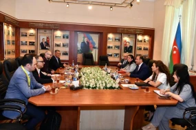 Yer elmləri və ətraf mühit problemləri ilə bağlı beynəlxalq konfransa qatılan qonaqlar ADNSU-da oldu - FOTOLAR