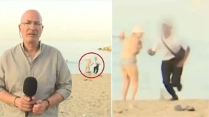 Yaşlı qadının boyunbağısı canlı yayımda oğurlandı - Müxbir həmin anları təəccüblə izlədi
