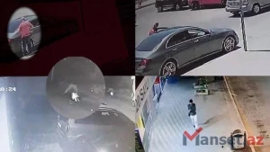 Bakıda maşın qaçıran şəxs kameraya düşdü Video