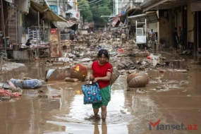Çində dəhşətli təbiət hadisəsi - Ölənlər var