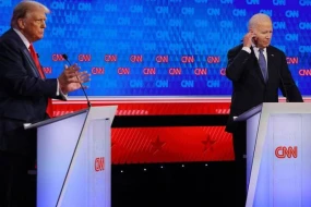 Tramp debatda Baydeni ələ saldı