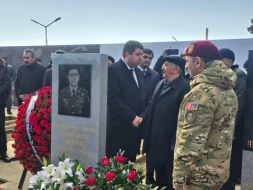 Şəhid Əkrəm Şadmanovun məzarı ziyarət olundu - FOTOLAR