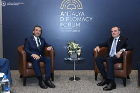 Ceyhun Bayramov Şimali Kipr Türk Respublikasının xarici işlər naziri ilə görüşdü