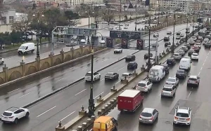 Bakıda bu yollarda tıxac var - SİYAHI