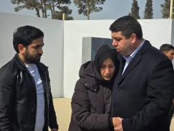 Şəhid Vəliyulla Əliyev və Hüseyn Novruzzadənin məzarları ziyarət olunub - FOTO