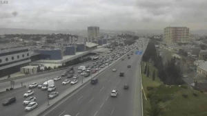 Bakının bir sıra yollarında tıxac var - SİYAHI