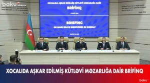 Baş Prokurorluqda Xocalıda aşkarlanan kütləvi məzarlıqla bağlı brifinq - CANLI