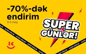 “Kontakt”da 70%-dək endirimli “Super günlər” başladı - Yalnız 3 gün