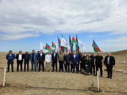 Heydər Əliyevin anadan olmasının 101-ci ildönümü ilə əlaqədar ağacəkmə aksiyası keçirildi - FOTO