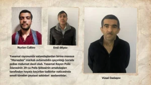 Yasamalda 3 nəfər 1 “Mercedes” oğurladı