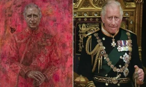 Rəssam izah etdi: Kral Çarlzın portreti niyə qırmızıdır? - FOTO