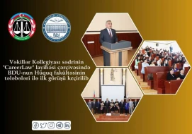 Anar Bağırov BDU-nun Hüquq fakültəsinin tələbələri ilə görüşdü - FOTOLAR